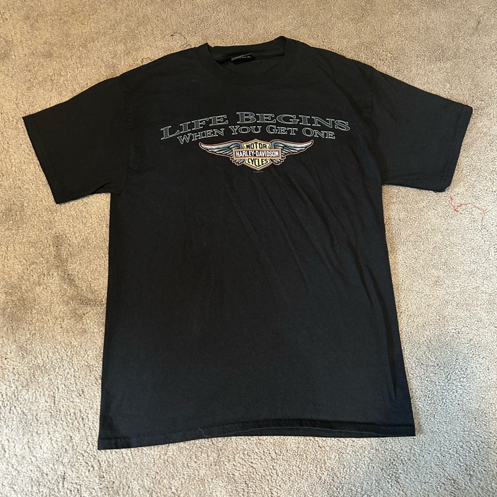 Harley-Davidson Black Graphic T-Shirt (Unisex)